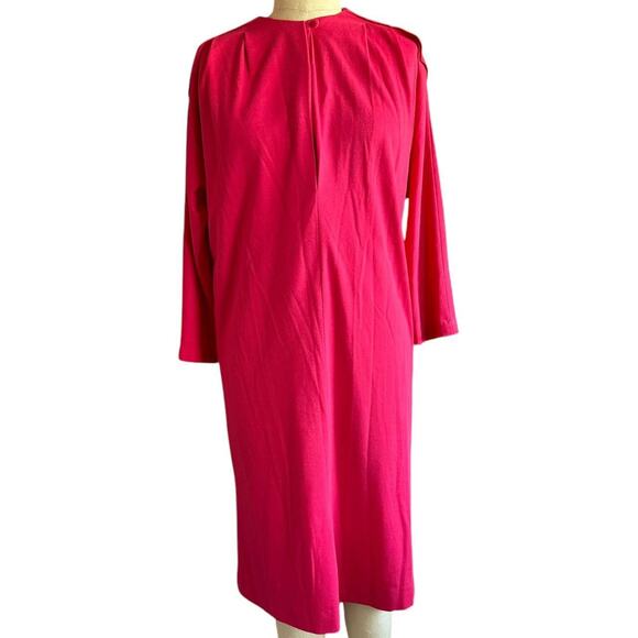 Cofa's Closet Dresses & Skirts - Vintage Womens Dress Sie Medium Petite Pink Long Sleeve Modest Classic
